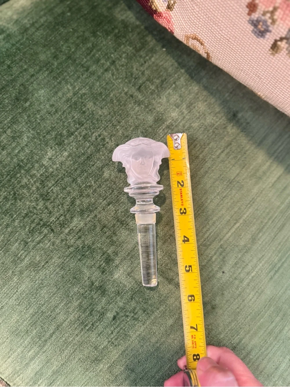 Rosenthal Versace Medusa Lumière Crystal Wine Bottle Stopper